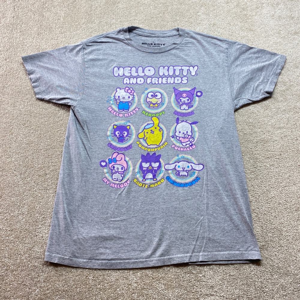 Hello Kitty and Friends Collage Shirt Womens Large Ripple Junction Graphic Tee